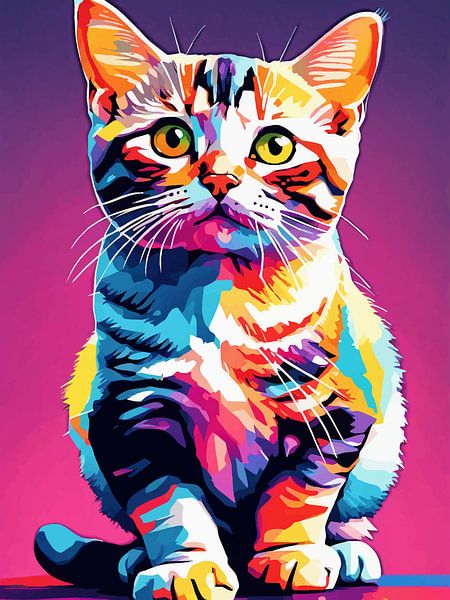 American Shorthair Pop Art by MIROKKU