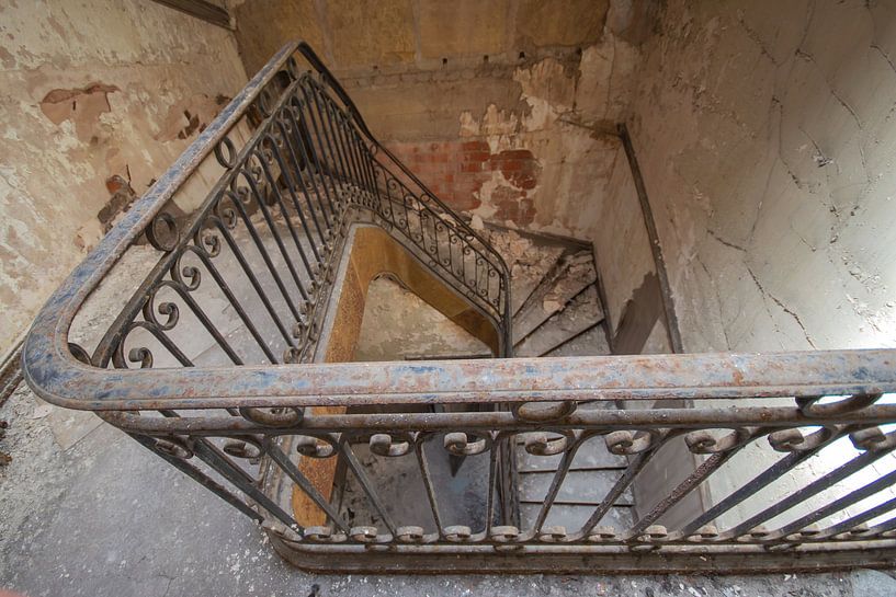 Old staircase urbex by Katja Bastiaans