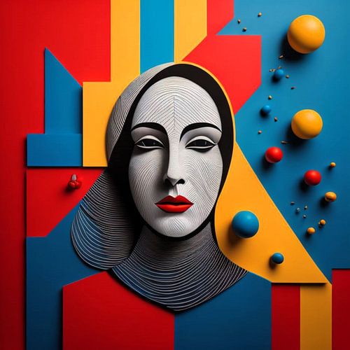 De geel blauw rode onwerkelijkheid