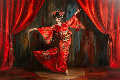 Japanese Geisha dance