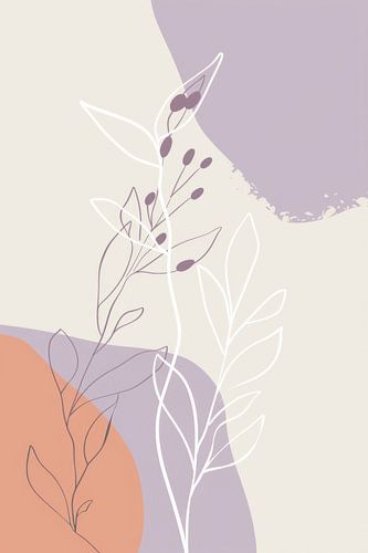 Spring abstract line art