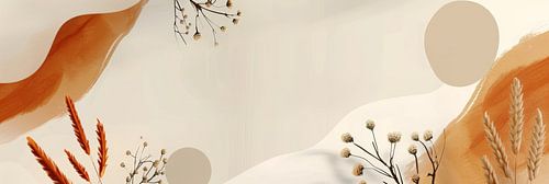 Bohemian en japandi abstracte panorama