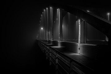 Wilhelmina bridge in the fog