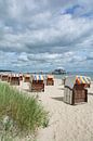 op het strand van Timmendorf aan de Oostzee van Peter Eckert thumbnail