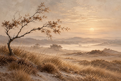 Gouden stilte boven het ontwakende landschap