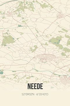 Vintage landkaart van Neede (Gelderland) van Rezona