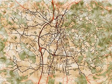 Map of Wolfsberg with the style 'Serene Summer' by Maporia