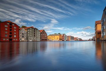 The coloured warehouses ofTrondheim by Menno Schaefer