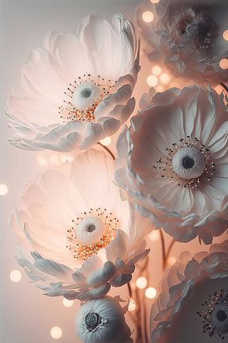 Fleurs roses pastel brillantes