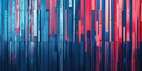 Abstract façade in blue and red by Jonas Weinitschke thumbnail