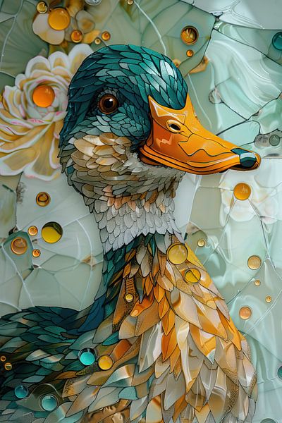 Painting Duck Colourful by Abstract Painting