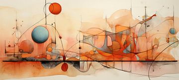 Kleurrijk abstracte kunst 473914 van Abstract Schilderij