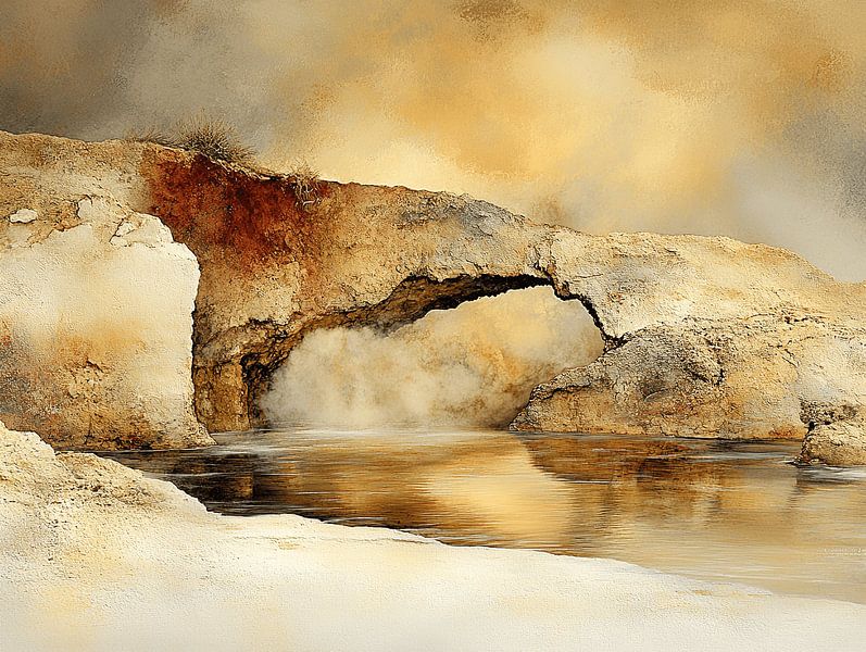 The Whispering Rock Arch of Ochre and Gold | Where Stone Holds the Sun by Karina Brouwer