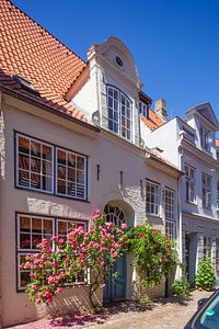 Façades de maisons historiques, vieille ville, Lübeck, Schleswig-Holstein, Allemagne, Europe