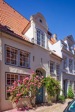 Historische huisgevels, Oude Stad, Lübeck, Sleeswijk-Holstein, Duitsland, Europa