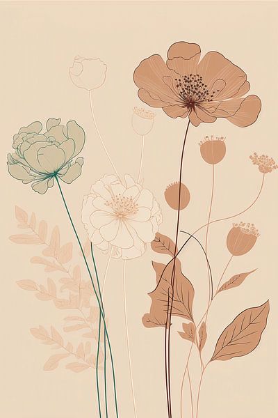 Field flowers and all simplicity by Carla van Zomeren