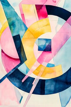 Abstract colour composition in watercolour by Poster Art Shop