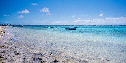 Mauritius – Fishing boats at Belle Mare Beach