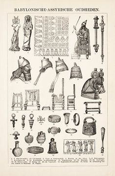 Gravure vintage Antiquités babiloniennes et assyriennes sur Studio Wunderkammer