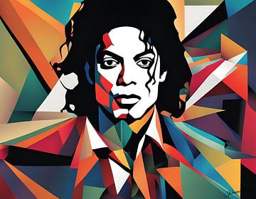 Abstracte kunst van Michael Jackson 2 van Johanna's Art