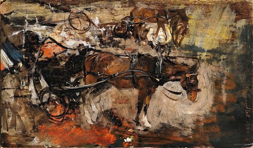 Giovanni Boldini - Carriage horse, Avenue Trudaine, Paris, 14 July 1880 (1880) by Peter Balan