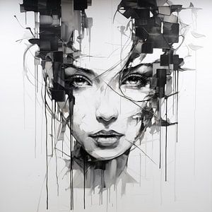 Moderne Frau künstlerisch/abstrakt, Porträt