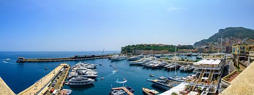 Superjachten in de haven van Monaco tijdens de zomer