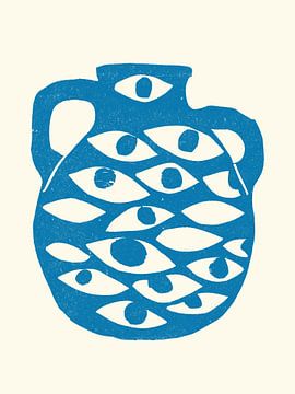 Vaas Blauw 02 van The Printable Studio