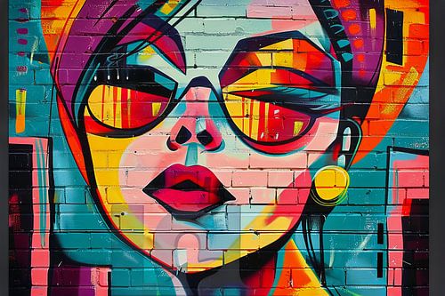 vrouwlijk portret pop-art