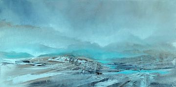 Silence - paysage en turquoise frais sur Annette Schmucker