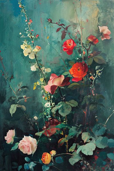 Floral Impression | Impressionistische Blumen von Blickfänger Gemälde