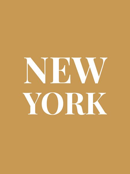 NEW YORK (in goud/wit) van MarcoZoutmanDesign