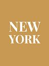 NEW YORK (in goud/wit) van MarcoZoutmanDesign thumbnail