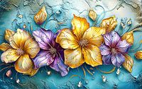 Elegant ornate chic stylish colorful flowers