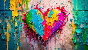 Heart with different colours by Mustafa Kurnaz
