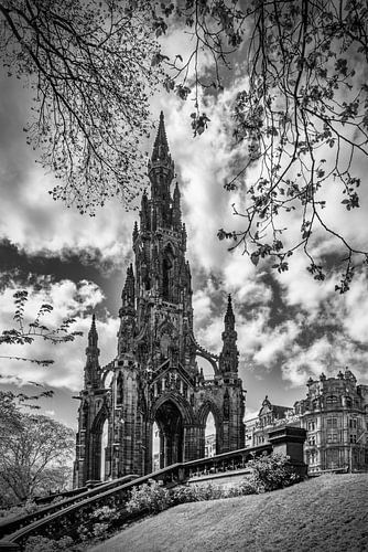 Scott Monument in Edinburgh - Monochroom
