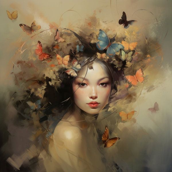 Portrait "Take me to wonderland" (Emmenez-moi au pays des merveilles) par Carla Van Iersel