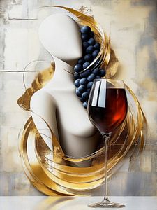 La vérité est dans le vin moderne abstrait