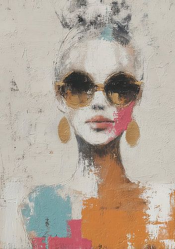 Modernes Porträt: Frau mit Sonnenbrille