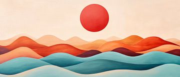 Sun dance over gentle wave crests by Poster Art Shop
