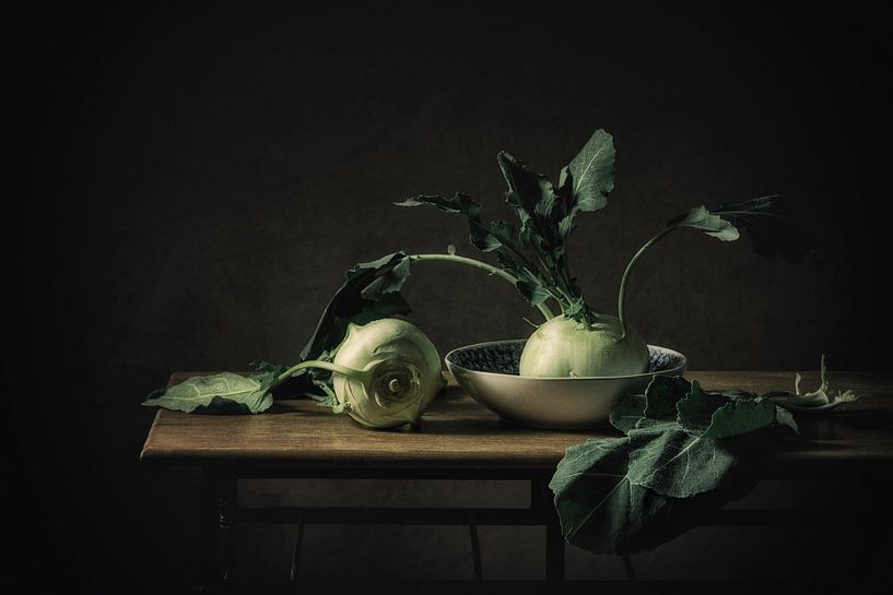 Nature morte du chou-rave par Monique van Velzen