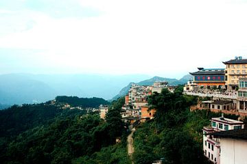 Uitzicht over dorp in Yunan