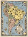 Historische kaart van Zuid-Amerika van World Maps thumbnail