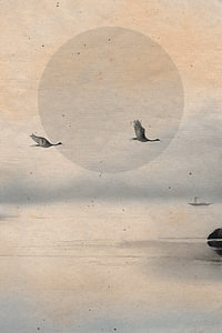 ZEN ART: Triptychon (Teil 2): Ruhige Japandi-Landschaft