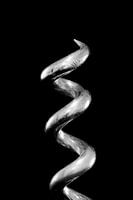 Corkscrew in black and white