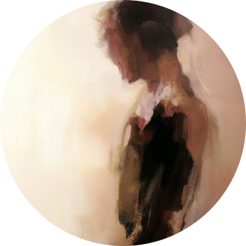 Abstract portret in aardetinten (gezien bij vtwonen) van Carla Van Iersel