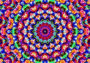 Hippie-Zeit! (Mandala in Rot) von Caroline Lichthart Miniaturansicht