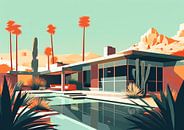 Bungalow Arizona USA 1950er Jahre von Vlindertuin-Art Miniaturansicht