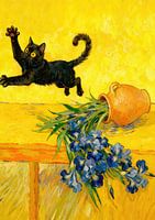 Van Gogh Cat Chaos Playful Parody Art (en anglais)