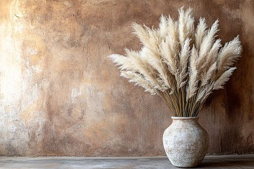 Rustieke vaas met siergras